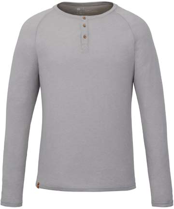 tentree Men's TreeBlend Classic Henley Recycled Polyester/Organic Cotton Long Sleeve T-Shirt